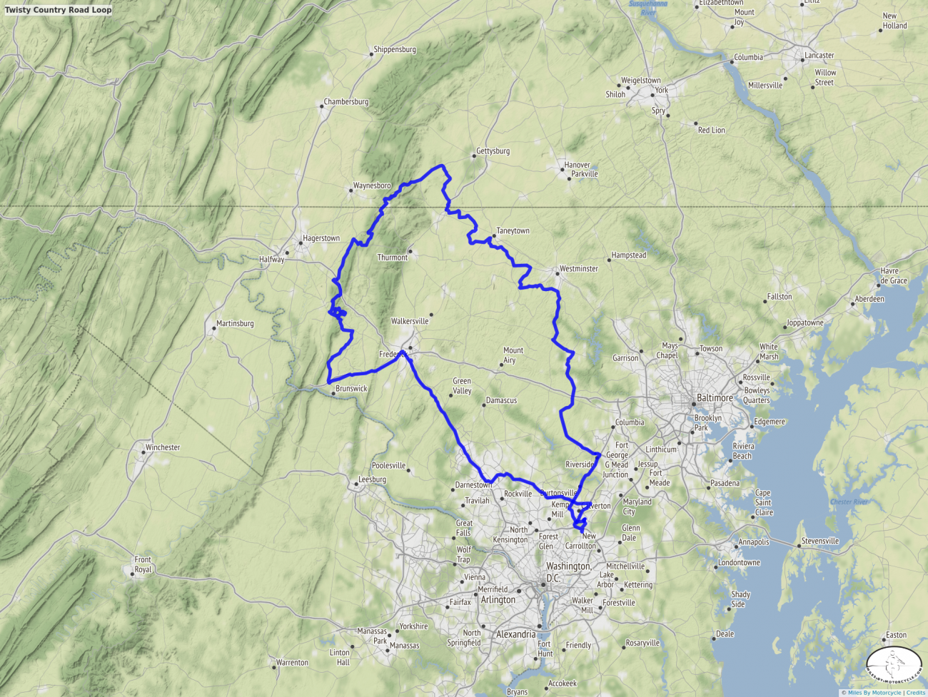 Twisty Country Road Loop