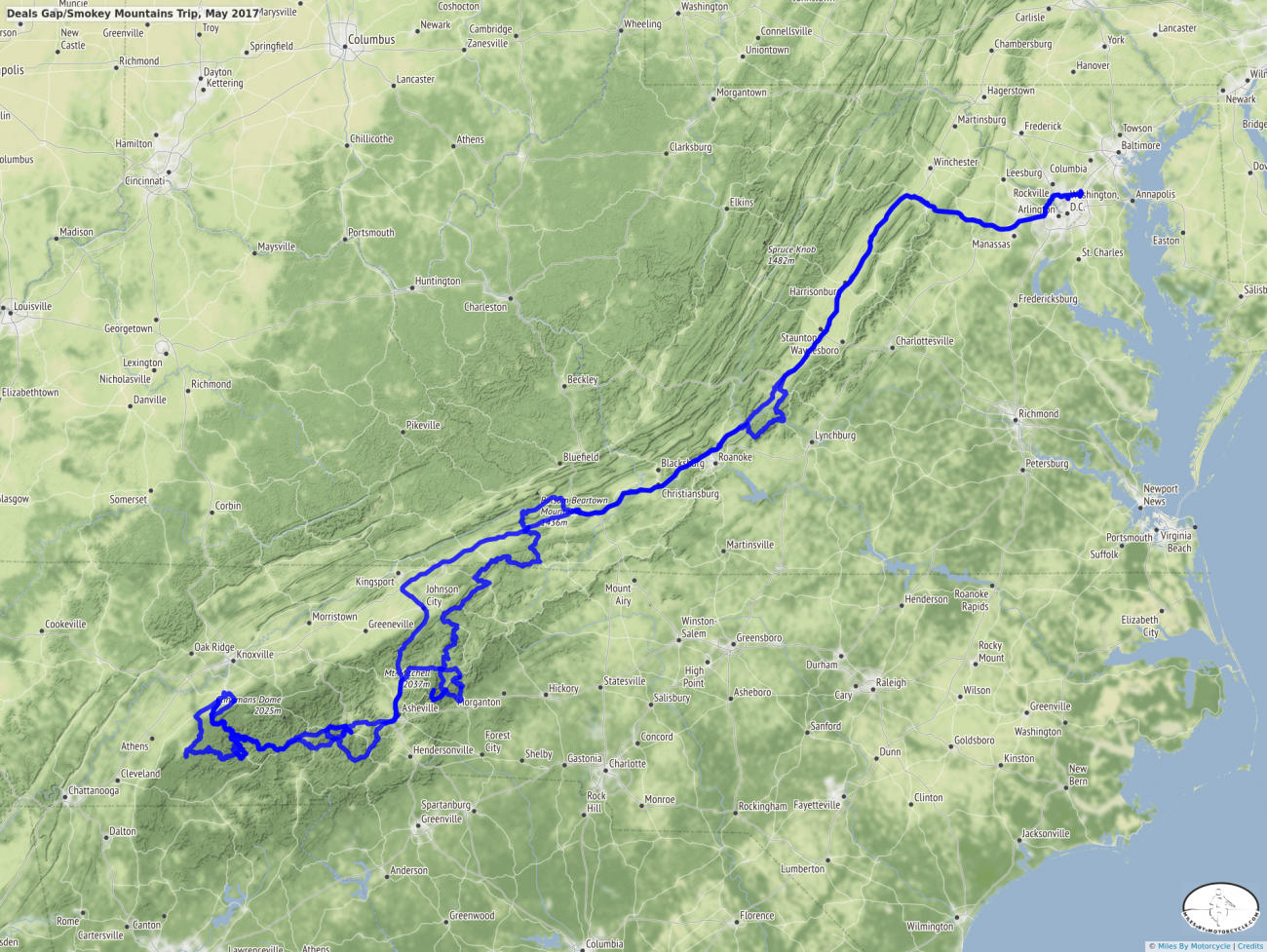 Deals Gap/Smokey Mountains Trip, May 2017