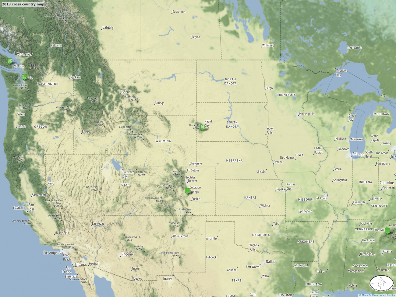 2013 cross country map