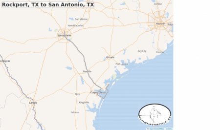 Rockport, TX to San Antonio, TX