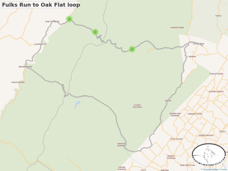 Fulks Run to Oak Flat loop