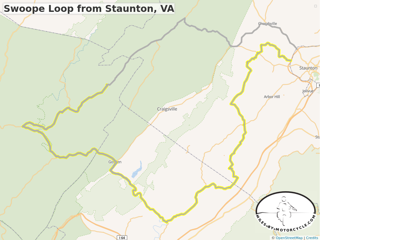 Swoope Loop from Staunton, VA
