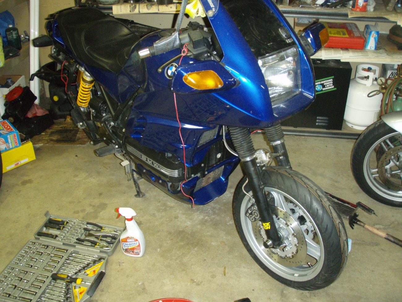 Front Forks and Wheel Installed.