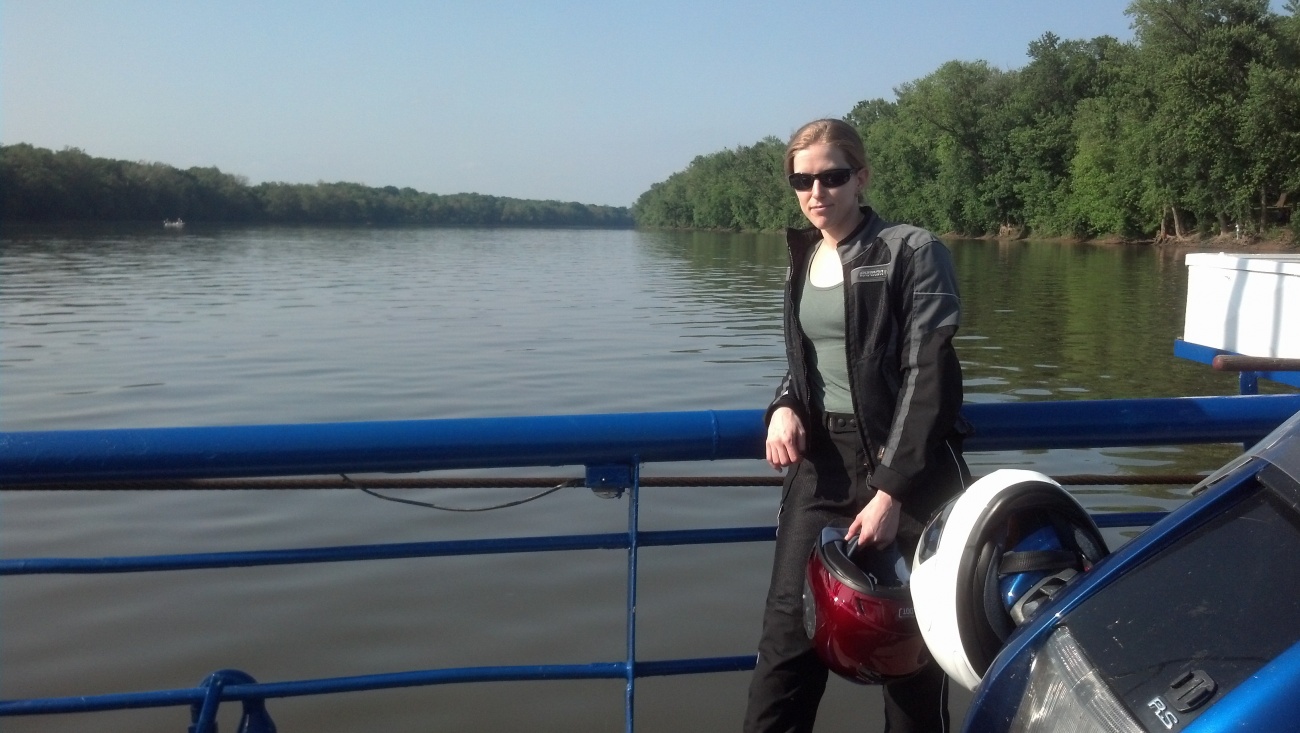 Audrey on the Ferry