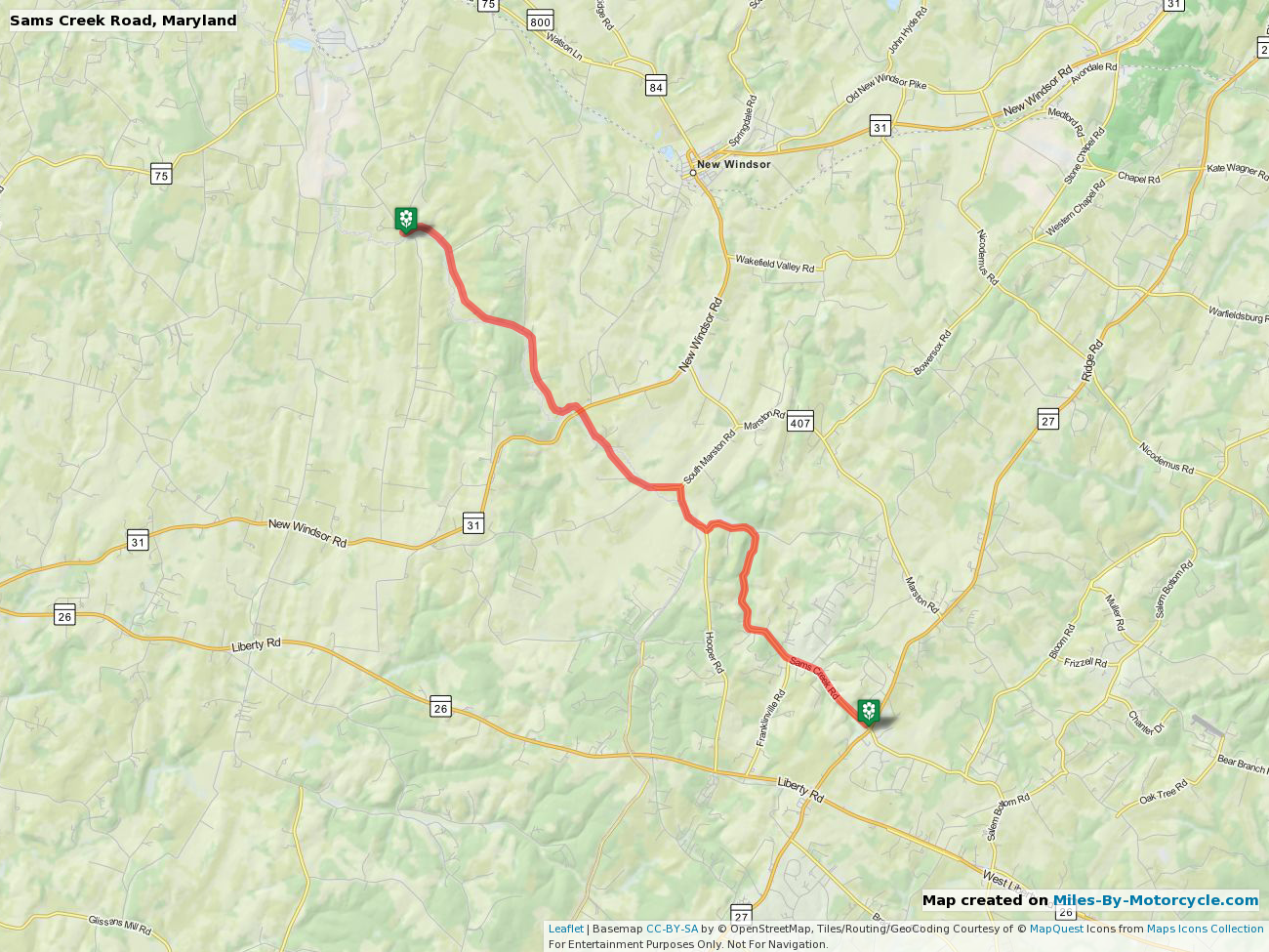 Sams Creek Road, Maryland