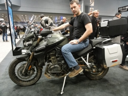 Triumph Tiger with Mud on it